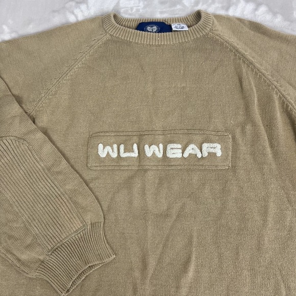 Wu Wear Other - Vintage Wu Wear Sweater Mens XXL Tan Cozy Knit Cotton 90s Normcore Preppy Hiphop